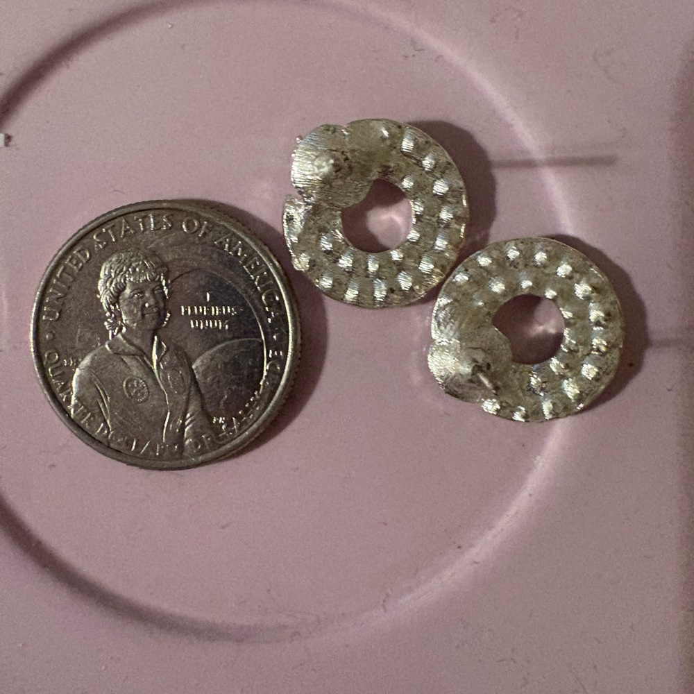 Sparkling Silver Rhinestone Earrings - Picture 3 of 5